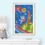 Contemporary art and surrealistic gift idea for space lovers: SHIBLI