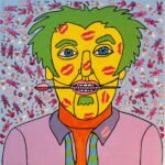 Gift for him: KAZA, a colorful art print full of kisses and artistic vibes