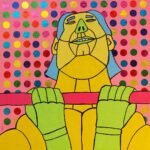 Bodybuilder with dumbbells: MR. GYM, strength training art print